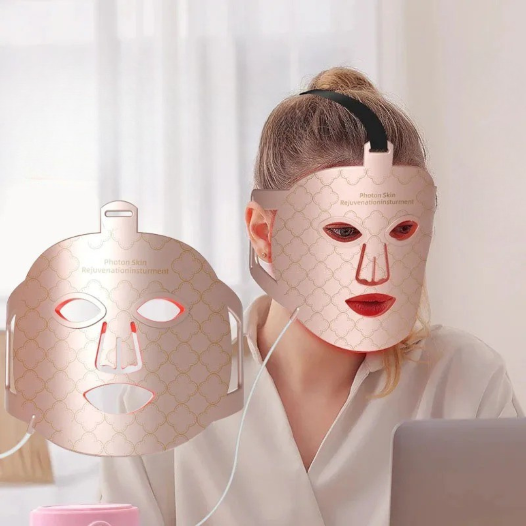 LumiSkin 8-Farb LED-Maske – Intensive Hautverjüngung mit Infrarot & Rotlicht