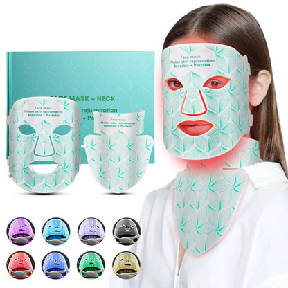 RadiancePro Rotlicht-Maske – Wiederaufladbare Infrarot-Therapie für Gesicht & Hals