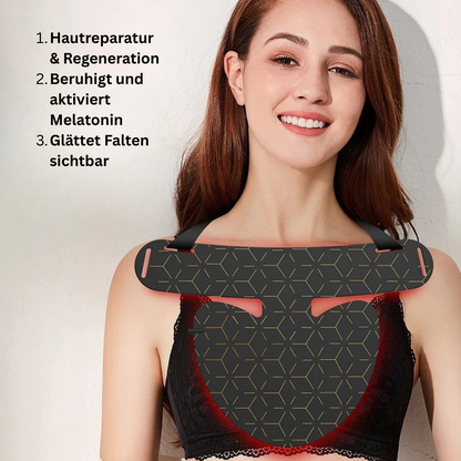 PhotonGlow Halsmaske – LED Silikonmaske für Straffung & Verjüngung